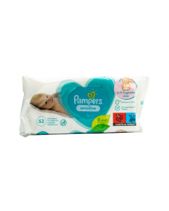 PAMPERS UNSCENTED SENSITIVE BABY WIPES 52ct