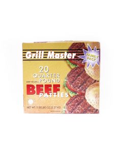 GRILL MASTER BEEF PATTIES 5lbs