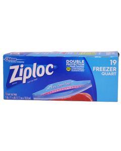 ZIPLOC FREEZER BAGS QUART 19'S