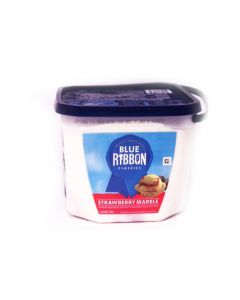 BLUE RIBBON STRAWBERRY MARBLE ICE CREAM 1gal