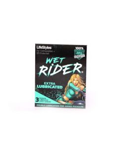 WET RIDER EXTRA LUBRICATED CONDOM 3PKT