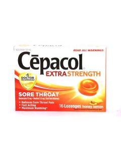 CEPACOL HONEY LEMON LOZENGES 16's