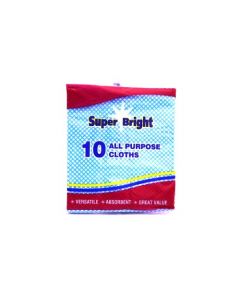 SUPER BRIGHT ALL PURPOSE CLOTHS 10's
