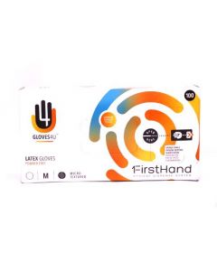 FIRST HAND LATEX GLOVES MEDIUM POWDER FREE
