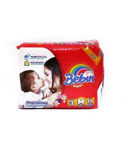 BEBIN DIAPERS M #3 14'S