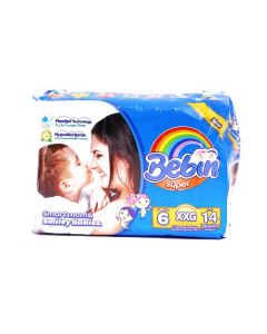BEBIN DIAPERS XXG #6 14'S