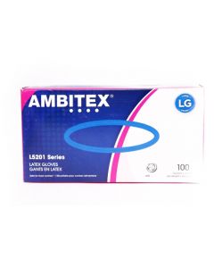 AMBITEX LATEX GLOVES 100 LARGE
