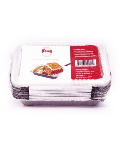 KING RECTANGULAR FOIL PAN W/LIDS 24oz 20c