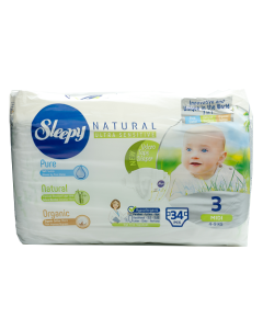SLEEPY NAT DIAPERS #3 34CT MID