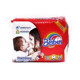 BEBIN DIAPERS M #3 14'S