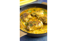 Curried Flavoured Stuffed Chicken Breast with Coconut Sauce